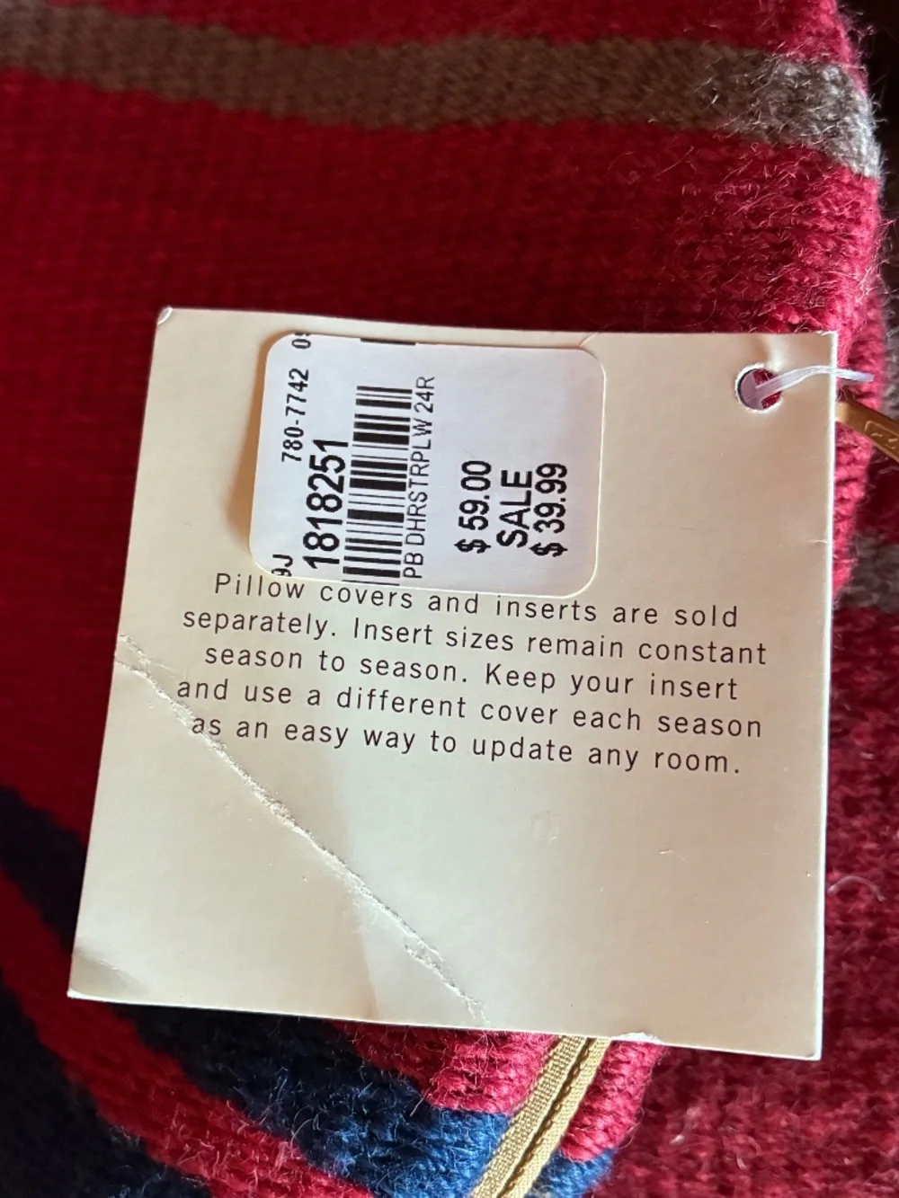 Pottery Barn Southwest 24” Pillow shams, set of 2 NWT